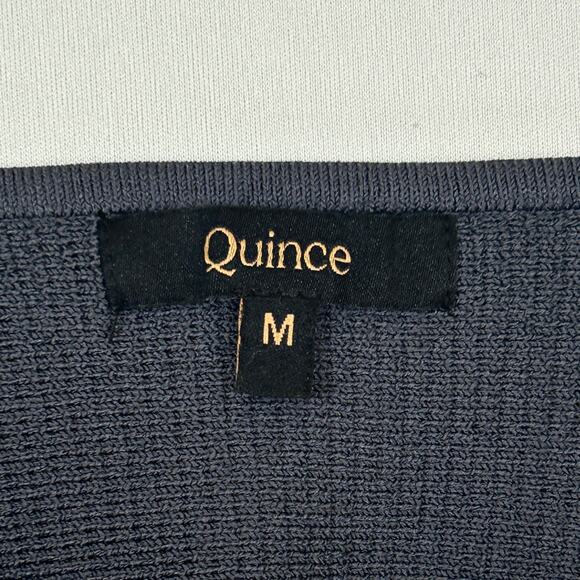 Quince Sweater Tank Women’s Cropped Ribbed Knit Square Neck Stretch Gray Medium - Picture 4 of 5